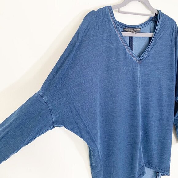 White House Black Market drop shoulder lyocel blend soft lightweight sweater top - Picture 2 of 7